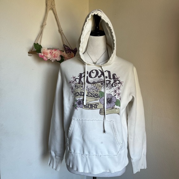 Roxy Sweaters - Y2K Roxy White Hoodie